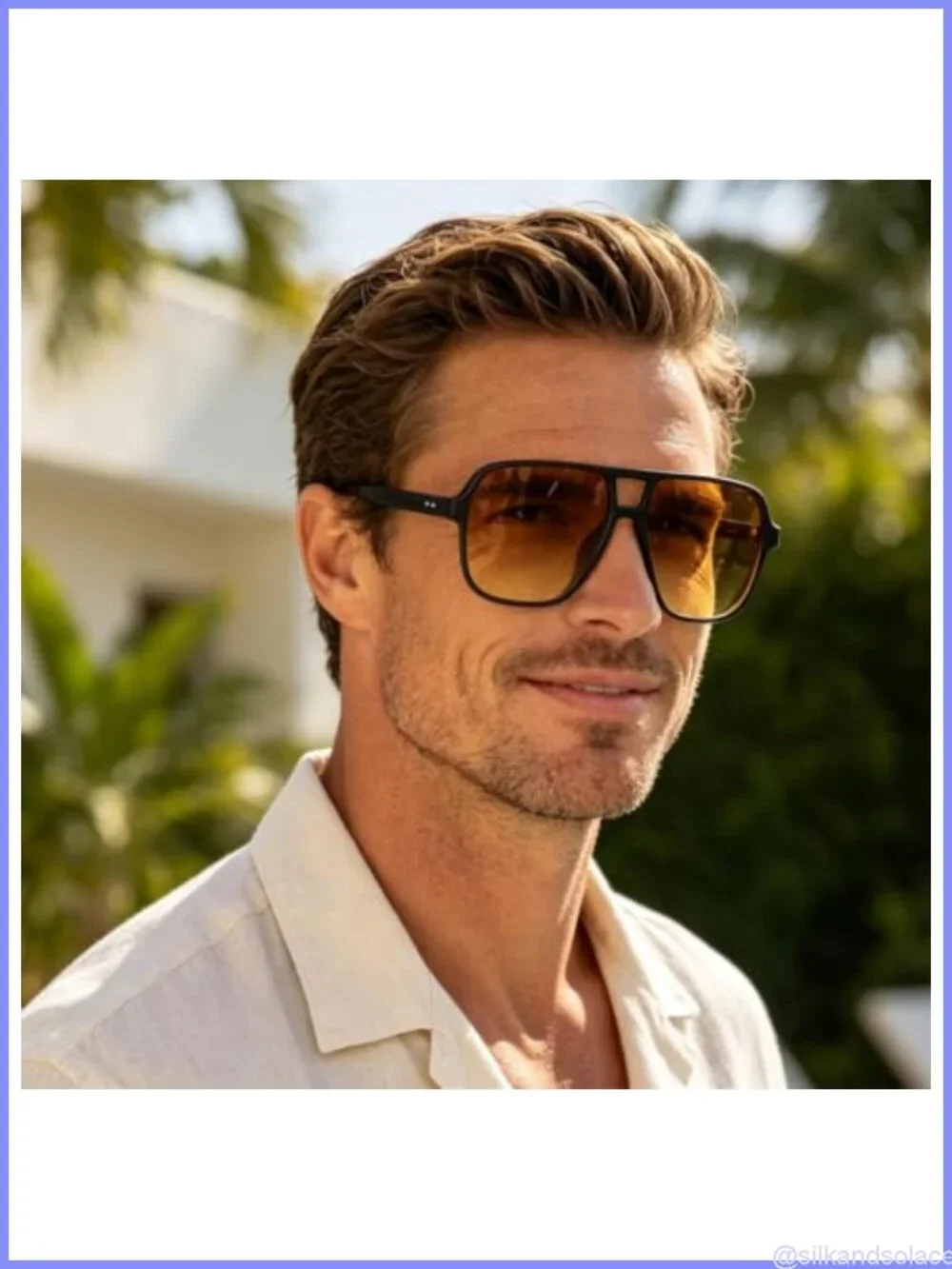 Retro Square 70s Aviator Sunglasses UV400 Tinted Lens Unisex Adult